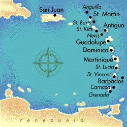 Carribean Destinations Map